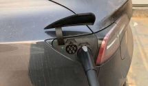 Tesla Model 3 with Chinese GB/T DC charging inlet (Source: Kelvin Yang)