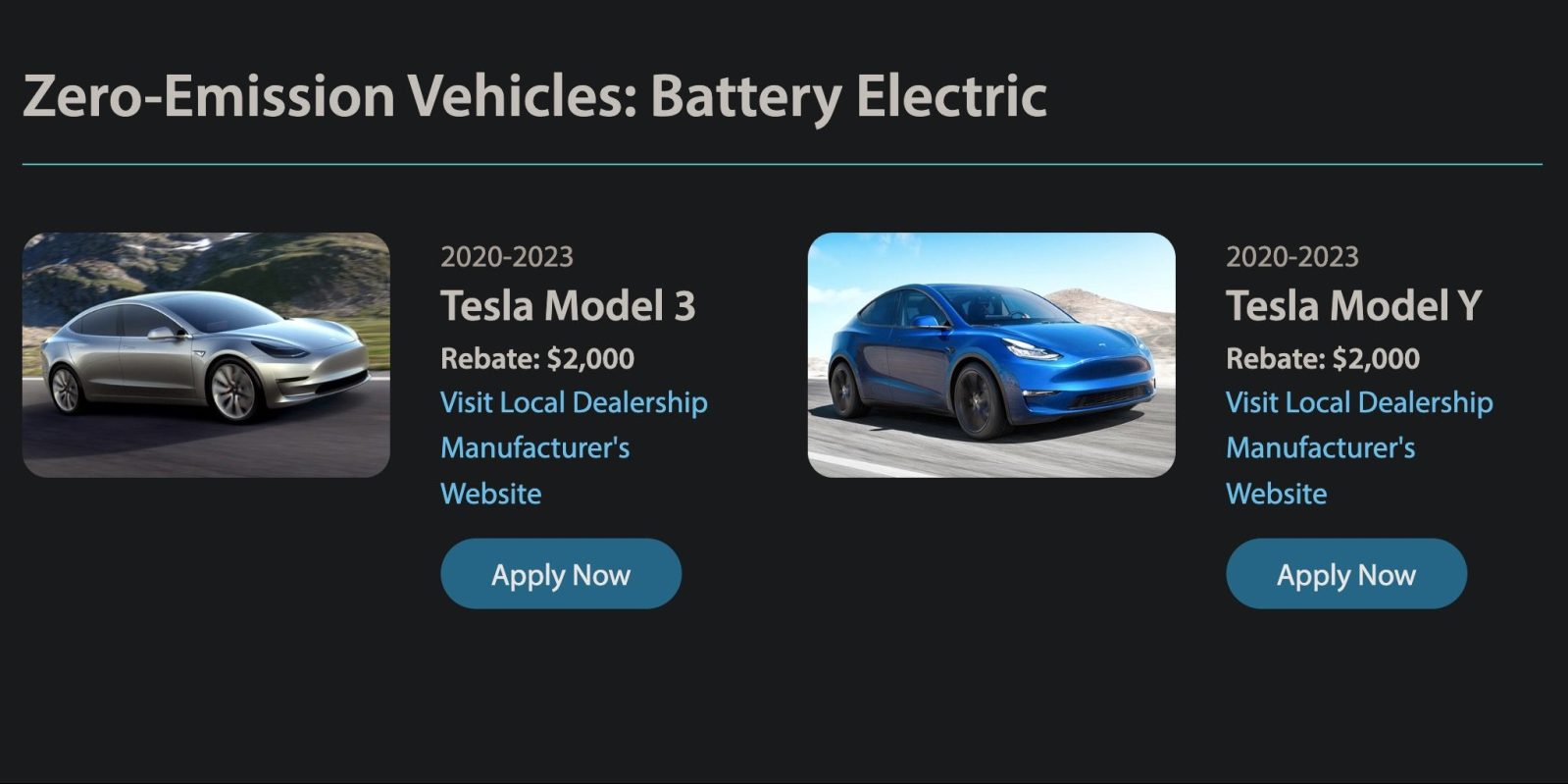 California Tesla Rebates